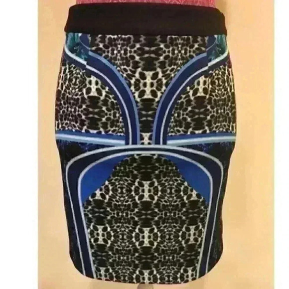 Laundry by shelli Segal Skirt 2 Mixed Scuba Pencil - Picture 1 of 9